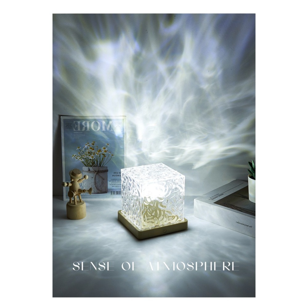 訊億💡浪漫水波紋氛圍燈 遙控變色 16色RGB 小夜燈 充電式 水紋燈  氛圍-細節圖3