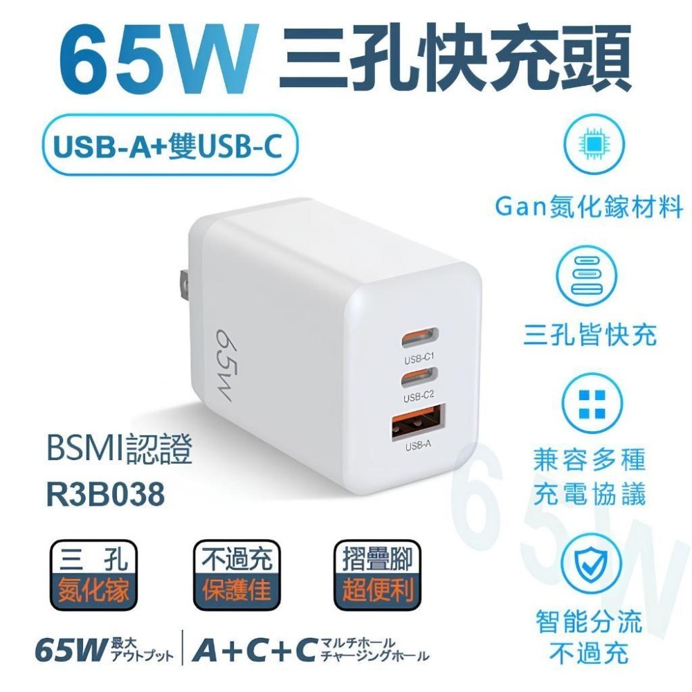 限定賣場 35/45/65W快充電源供應器【送 65W 4合1變形充電線】-規格圖4