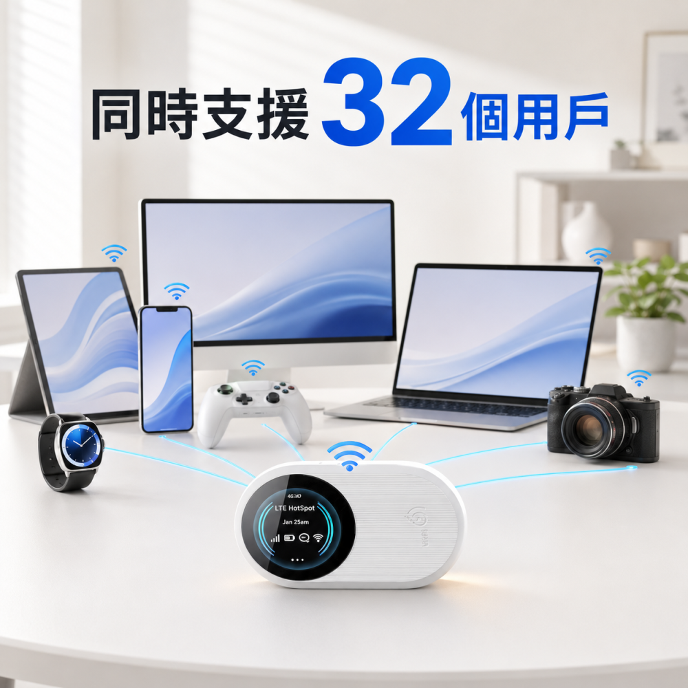 【4G LTE插卡路由器】CPE無線WiFi分享器 SIM卡上網 Type-C供電 支援32台設備 行動網路分享器-細節圖4