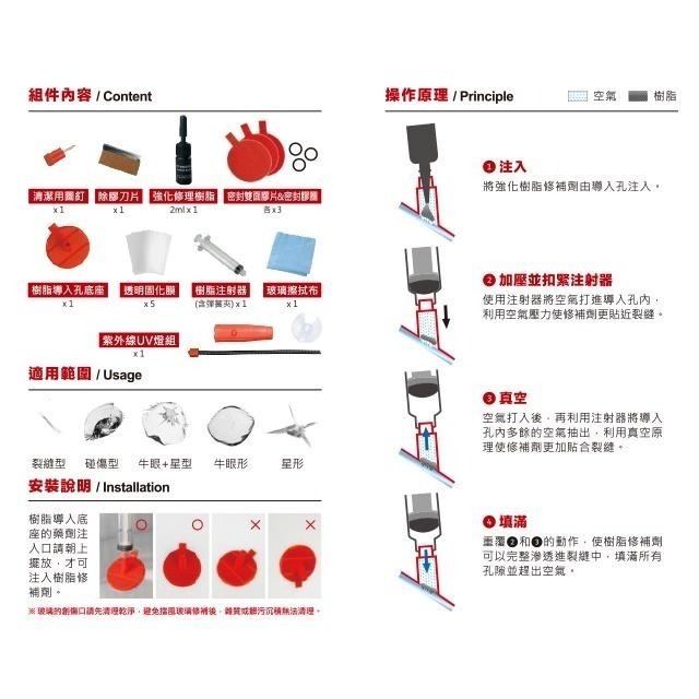 【鐵甲武士】汽車擋風玻璃修補組-細節圖4