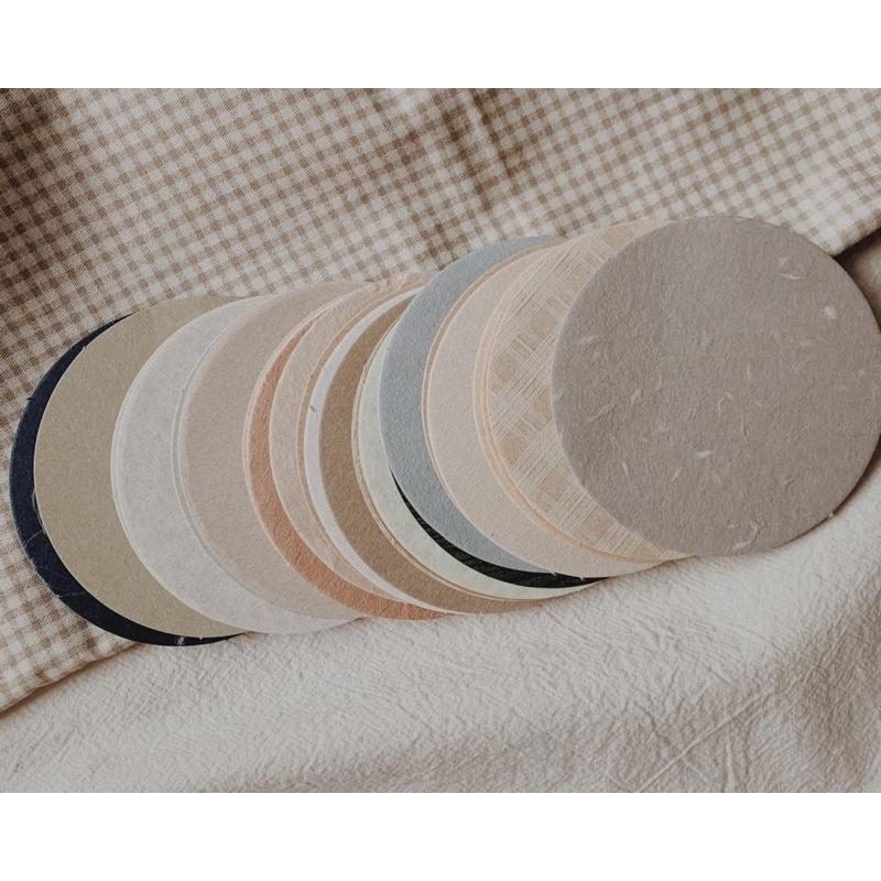 多材質圓形素材包 28枚｜美術紙 刀模素材 拼貼素材-細節圖2