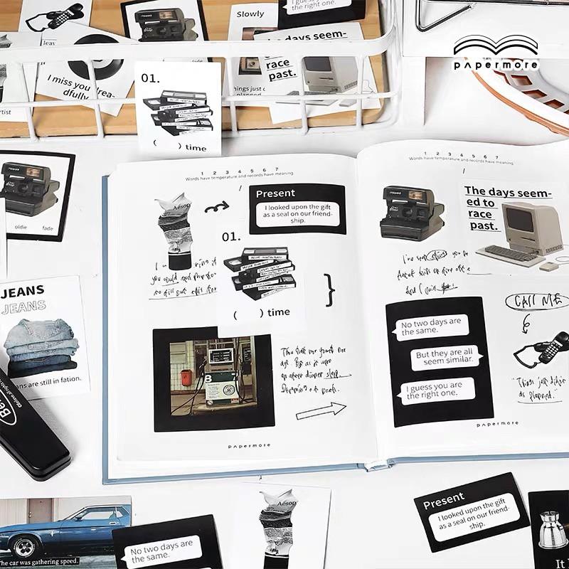 希室手作◆韓系貼紙包系列 8款｜拼貼素材 銅板紙貼紙 貼紙包 收集瞬間 碎碎念-細節圖2