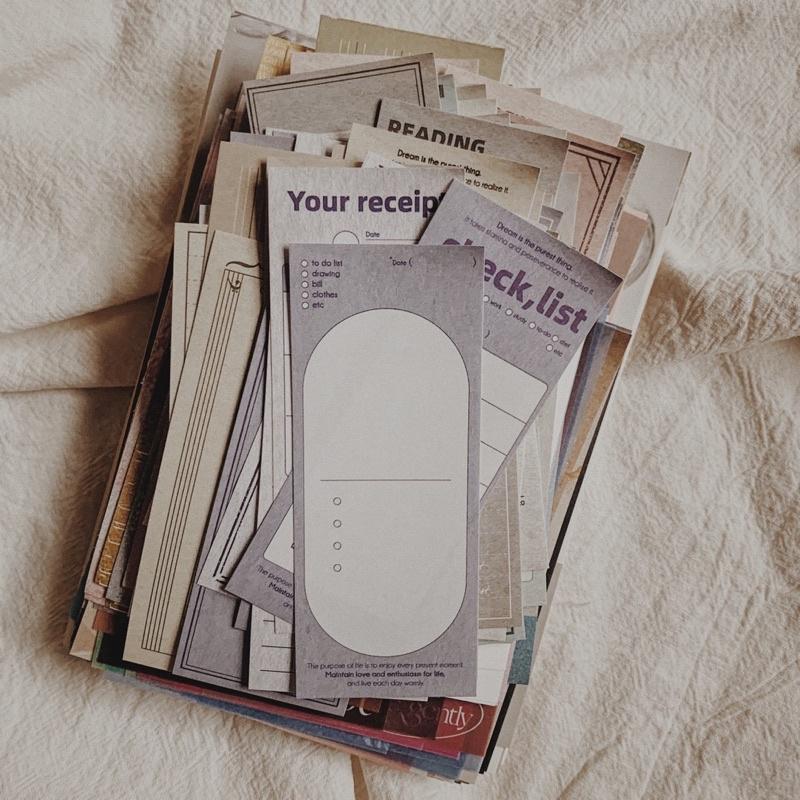 薄荷百香果少女 280枚｜鹽系輕復古風 拼貼素材包-細節圖3