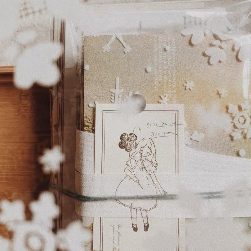 薄荷百香果少女 280枚｜鹽系輕復古風 拼貼素材包-細節圖6