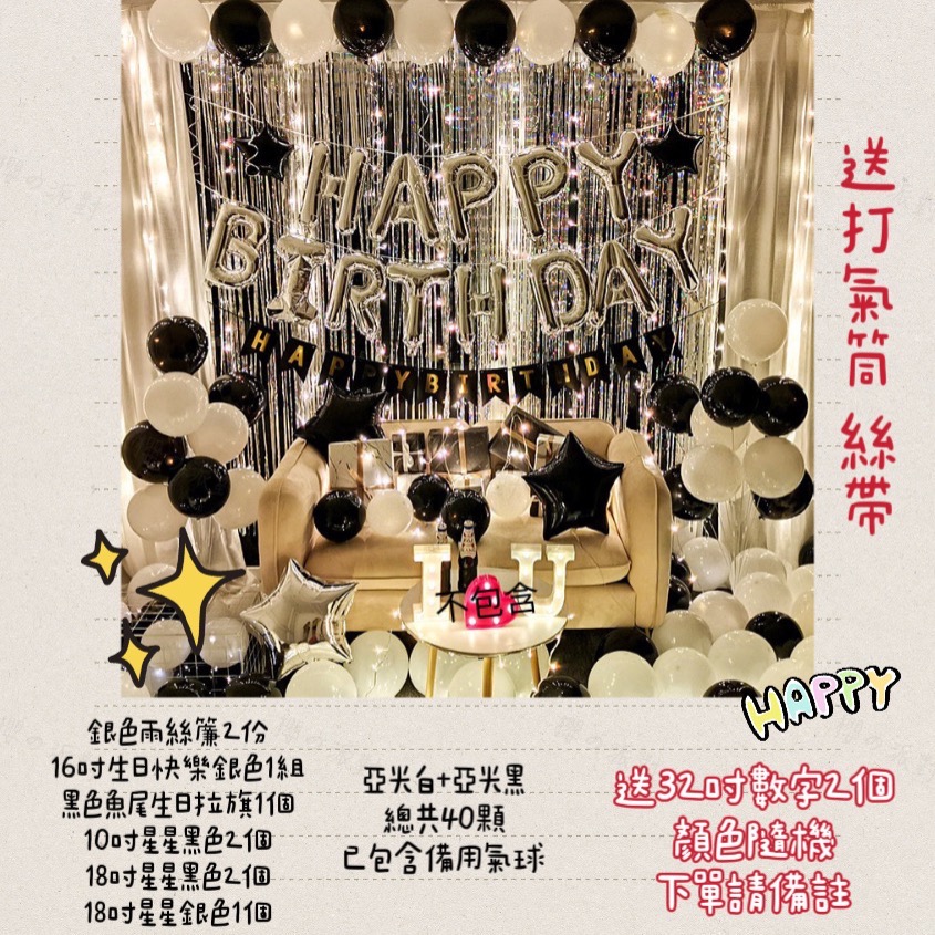 ✅送數字氣球✅氣球生日奢華套組 氣球生日 情人節 打氣筒 生日氣球 生日派對 氣球生日佈置 求婚-細節圖2