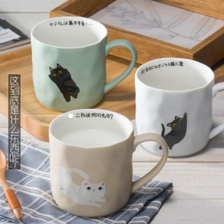 現貨 快速出貨 黑貓  手工 馬克杯 日本 創意 雜貨 咖啡杯 辦公小物 禮物-細節圖3
