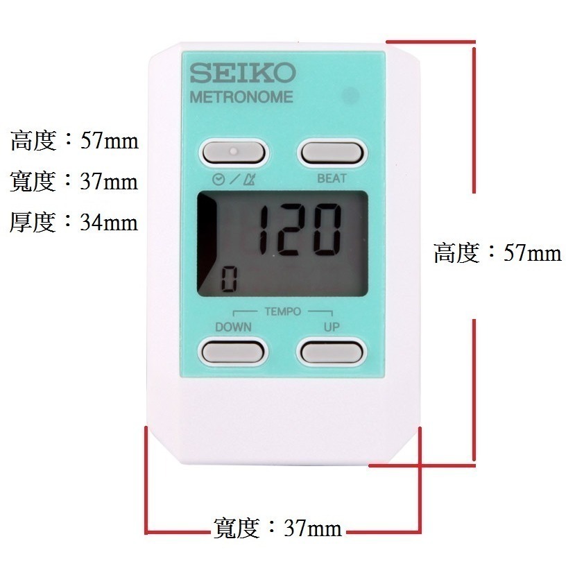 全新 公司貨 有保固卡 SEIKO 節拍器 DM51 夾式節拍器 電子節拍器dm-51-細節圖3