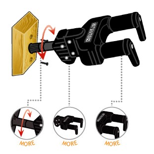 全新 海克力斯 HERCULES GSP38WB(GSP-38WB) 專業壁掛吉他架 吉他吊架 吉他掛架-細節圖2
