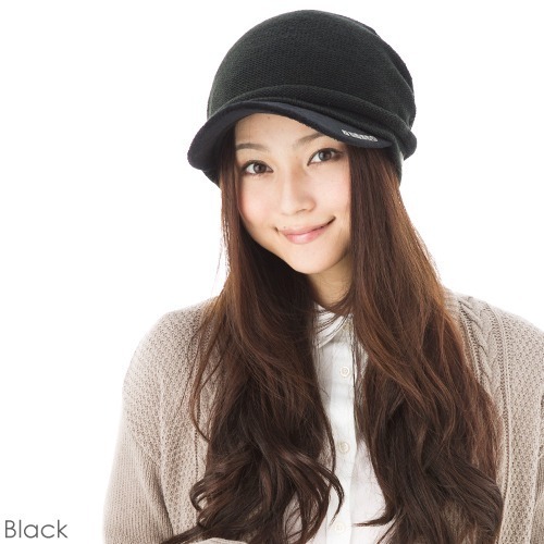 日本 QUEENHEND 抗UV抗寒防曬保暖個性帽(042黑色)-細節圖3