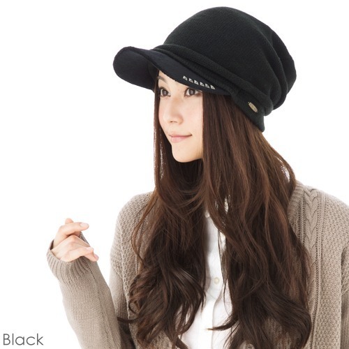 日本 QUEENHEND 抗UV抗寒防曬保暖個性帽(042黑色)-細節圖4