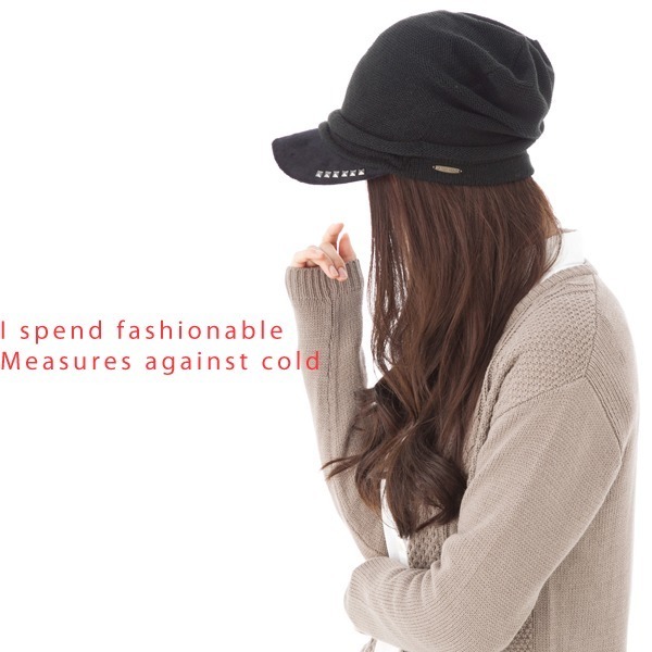 日本 QUEENHEND 抗UV抗寒防曬保暖個性帽(042黑色)-細節圖5