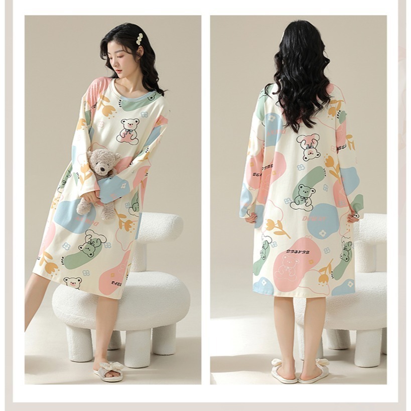 BJ COLLECTION 日系純棉熊寶貝圖案長袖居家服 BJC50020 FREE-細節圖7