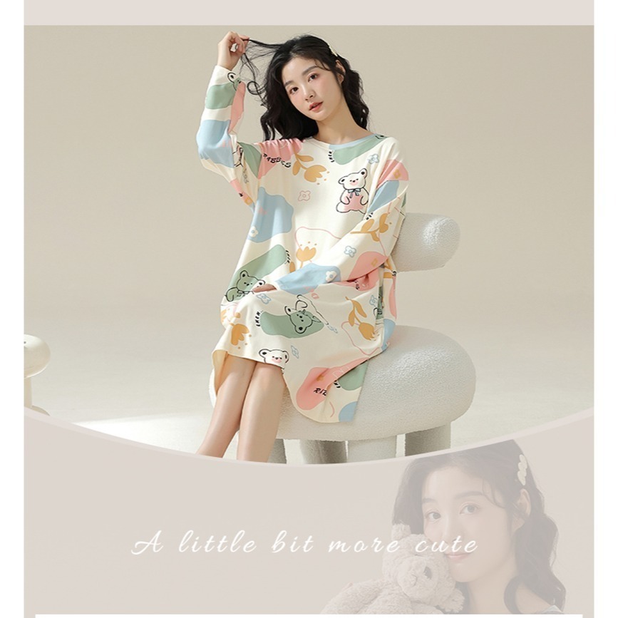 BJ COLLECTION 日系純棉熊寶貝圖案長袖居家服 BJC50020 FREE-細節圖8