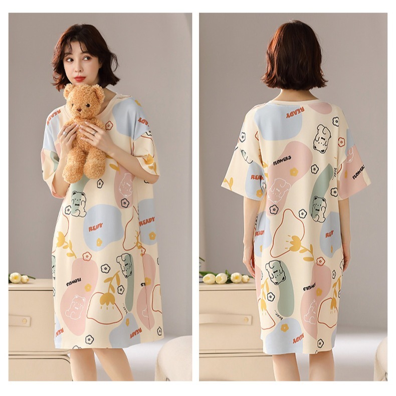 BJ COLLECTION 日系純棉萌熊寶貝系列短袖居家服 BJC50029 FREE 彩色-細節圖3