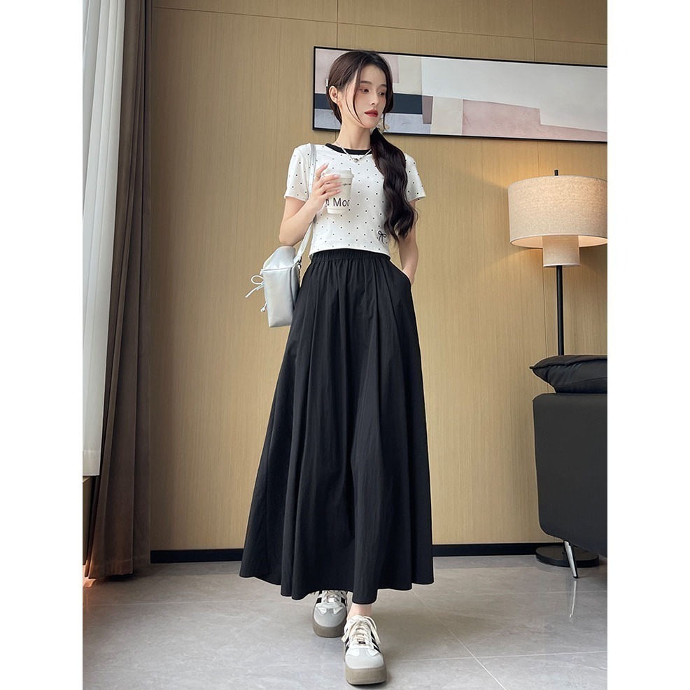 BJ COLLECTION 日系A字裙高腰顯瘦山本裙 BJC40045(2色) FREE-細節圖4