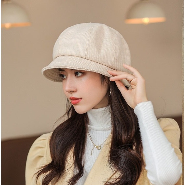 日本 BEAUTYJAPAN 抗寒抗UV保暖時尚帽 BJ2106 米色-細節圖2