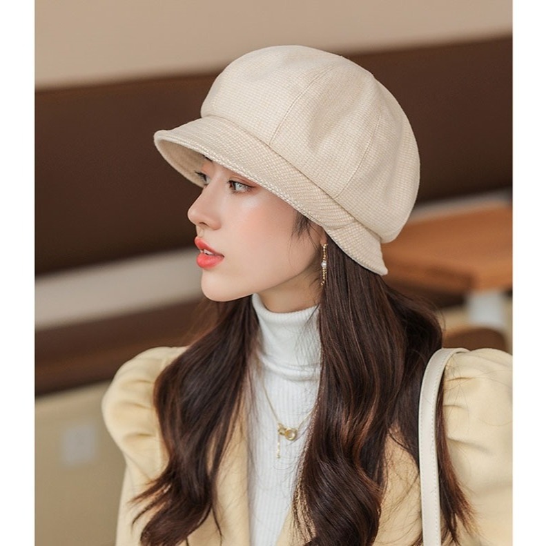 日本 BEAUTYJAPAN 抗寒抗UV保暖時尚帽 BJ2106 米色-規格圖3