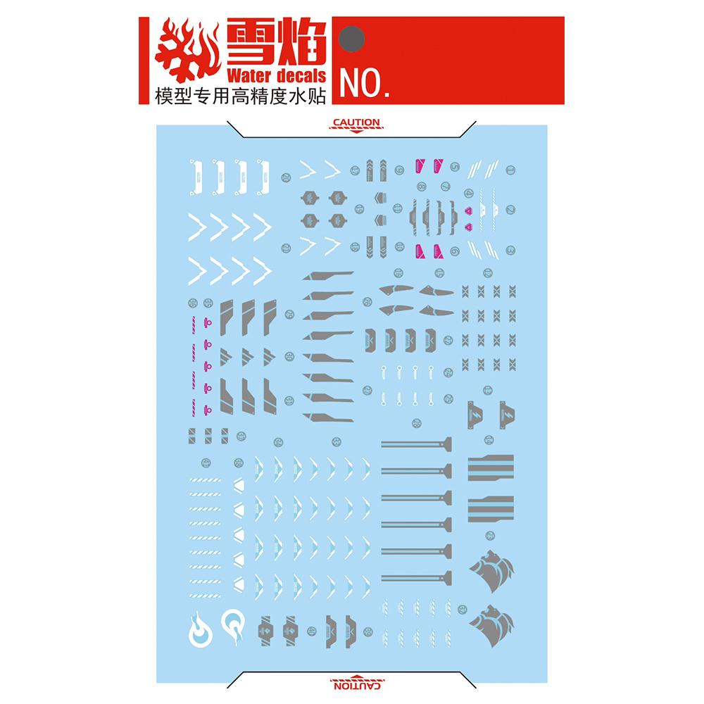 【鋼普拉】現貨 雪焰水貼 螢光版 水星的魔女 HG 1/144 #08 DARILBALDE 達里巴爾迪-細節圖2