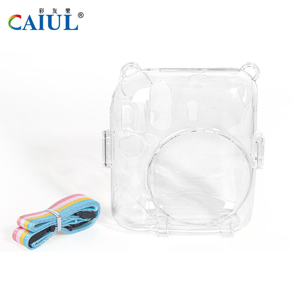 【eYe攝影】現貨 CAIUL 拍立得相機殼 透明 保護殼 mini 12 相機包 背包 附背帶 水晶殼 專用殼-細節圖2
