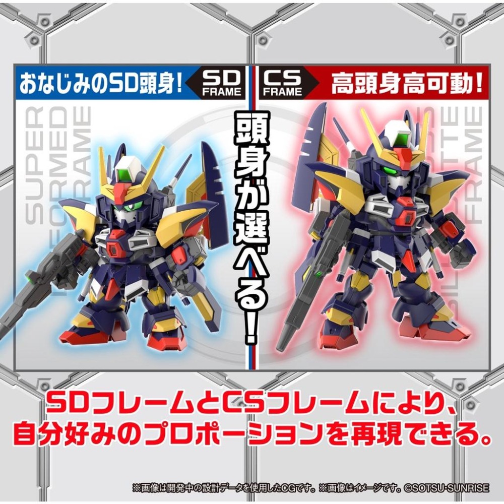 【鋼普拉】現貨 BANDAI SD鋼彈G世紀 BB戰士 SDCS TORNADO GUNDAM 龍捲風鋼彈 超可動骨架-細節圖3