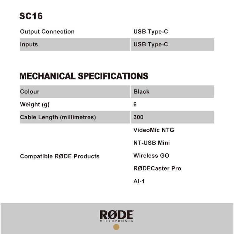 【eYe攝影】現貨 RODE SC16 USB-C to USB-C 連接線 麥克風 轉接線 麥克風連接線 SC-16 - eYeCam 鋼 ...