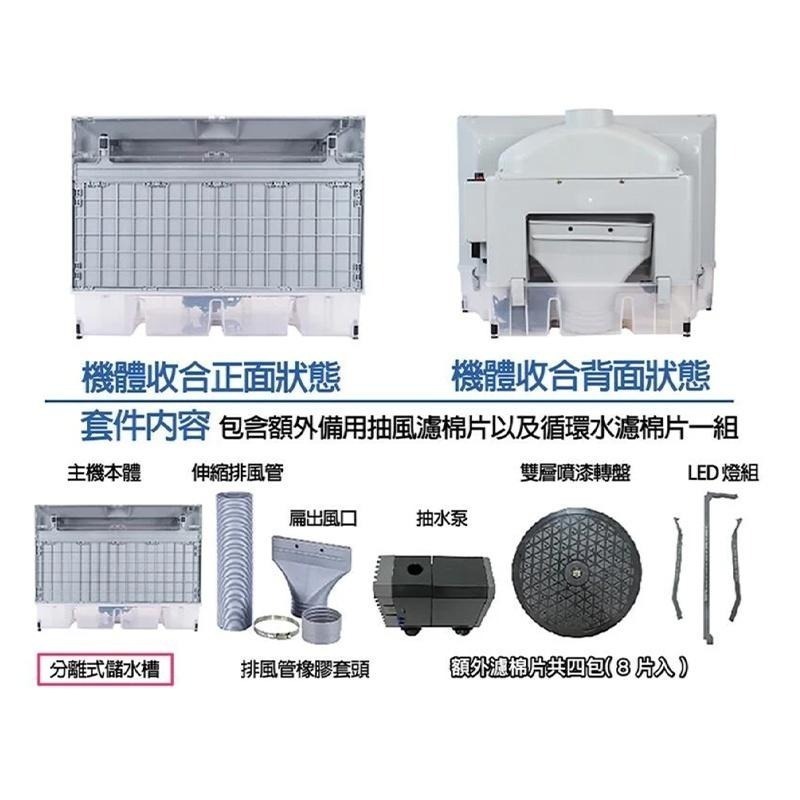 【鋼普拉】現貨 Sheing 605 Plus 水簾式抽風箱 抽風箱 噴漆箱 模型噴漆 噴漆 噴漆房 過濾 排風扇-細節圖5