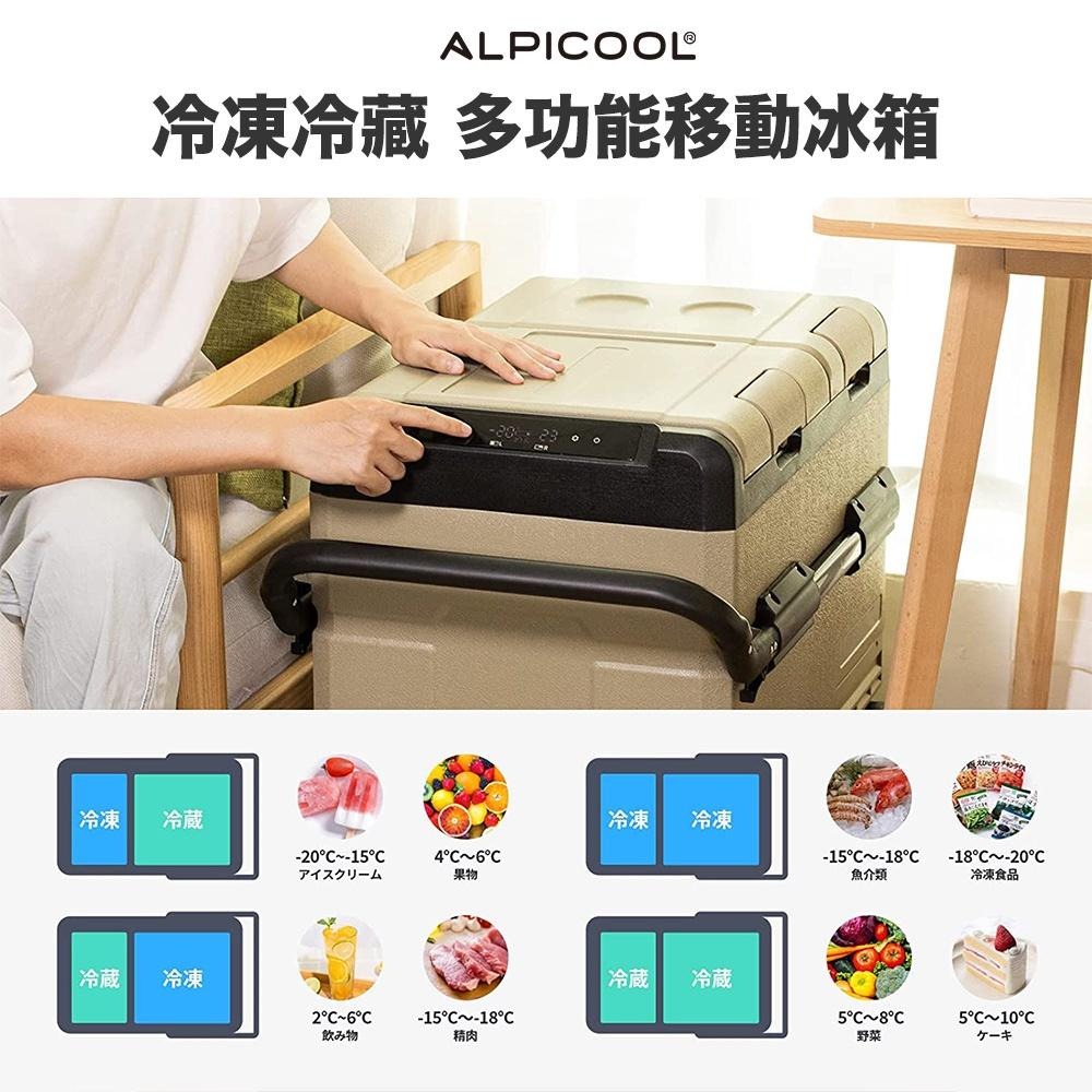 實體店面 台灣現貨 Alpicool 冰虎 TAW55 55L 車用冰箱 行動冰箱 保冰箱 小冰箱 露營冰箱 烤肉 冰箱-細節圖3
