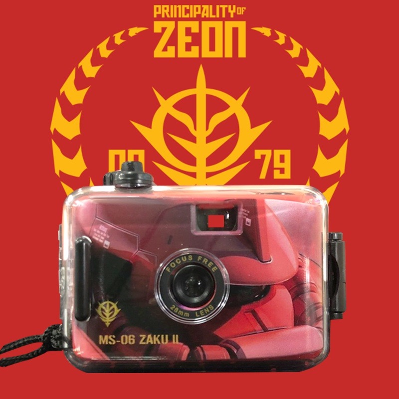 【eYe攝影】限量 現貨 鋼彈相機 MS-06S ZAKU II 紅薩克 II 防水相機 底片相機 復古相機 情人節禮物-規格圖6