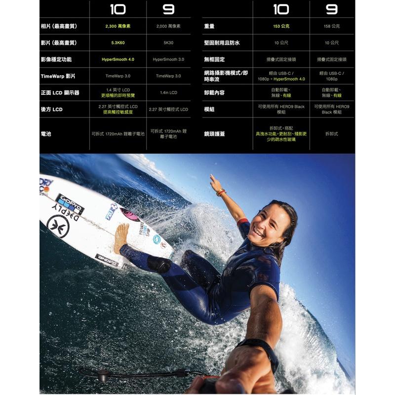 【eYe攝影】現貨 任選10件組 公司貨 GoPro HERO 10 運動攝影機 電池 自拍桿 防水殼 雙肩胸帶 背包夾-細節圖8