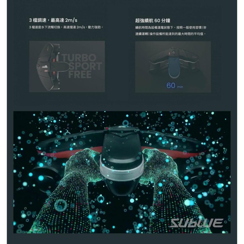 【eYe攝影】現貨 Sublue 白鯊 Navbow + 水下推進器 浮潛 深潛40米 續航60分 Hero 10 11-細節圖5