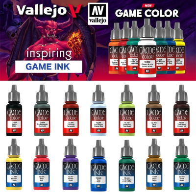 【鋼普拉】現貨 西班牙 AV Vallejo 水性漆 基礎遊戲色彩系列 Game INK 墨水 模型漆 模型噴漆 筆塗漆
