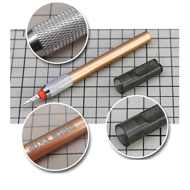 【鋼普拉】現貨 模式玩造 MS048 金屬刻線刀 雕刻刀 刻線刀 複合式刀柄 MH01 模型工具 鎢鋼刀 筆刀 模型改造-細節圖3