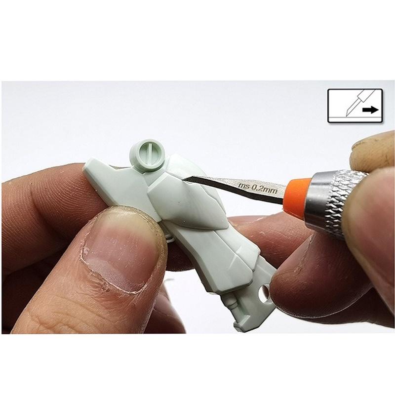 【鋼普拉】現貨 模式玩造 MS048 金屬刻線刀 雕刻刀 刻線刀 複合式刀柄 MH01 模型工具 鎢鋼刀 筆刀 模型改造-細節圖7