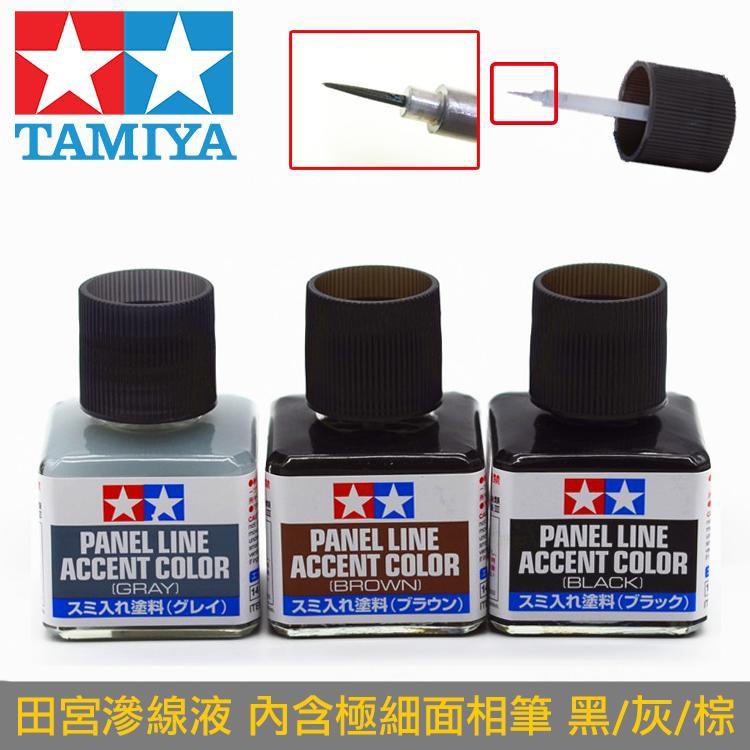 【鋼普拉】現貨 田宮 TAMIYA 鋼彈 軍事 模型專用 滲線液 墨線液 深灰色 87199 舊化 描線 取代87131-細節圖5