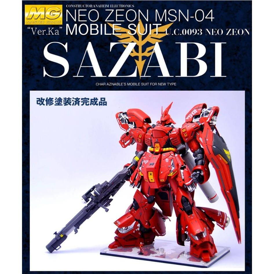 【鋼普拉】BANDAI 鋼彈UC MG 1/100 MSN-04 SAZABI Ver. Ka 沙薩比 紅色慧星 夏亞-細節圖3