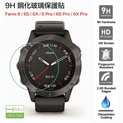 【eYe攝影】現貨 Garmin Fenix 6X PRO 2片裝 玻璃保護貼 9H 玻璃貼 鋼膜 手錶保貼