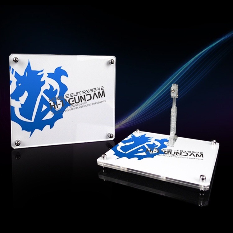 【鋼普拉】現貨 星創坊 HG RG 1/144 地台 鋼彈UC 逆襲的夏亞 Hi-Nu 海牛 展示台 支架 武器架-規格圖5