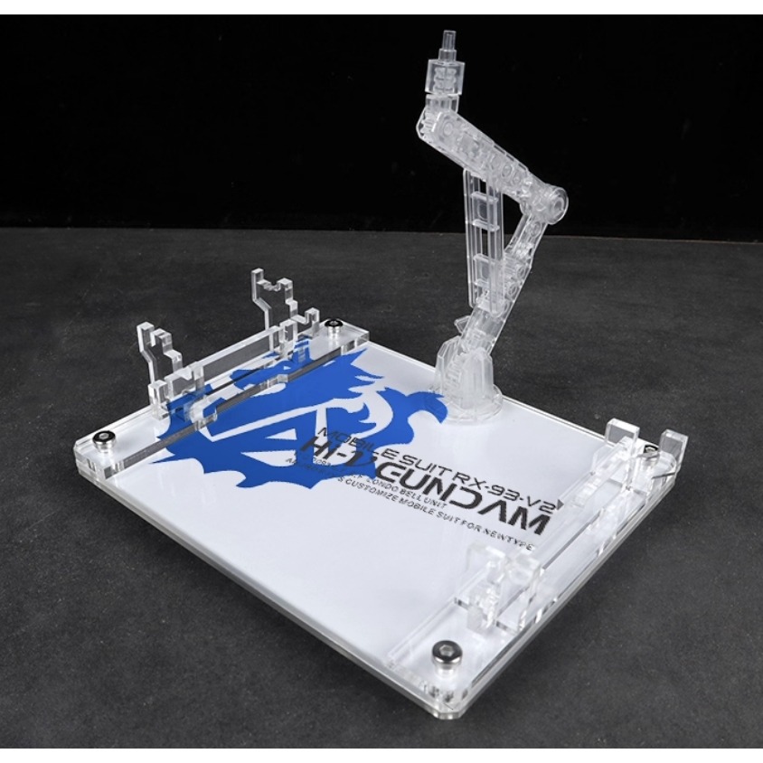 【鋼普拉】現貨 星創坊 HG RG 1/144 地台 鋼彈UC 逆襲的夏亞 Hi-Nu 海牛 展示台 支架 武器架-規格圖5