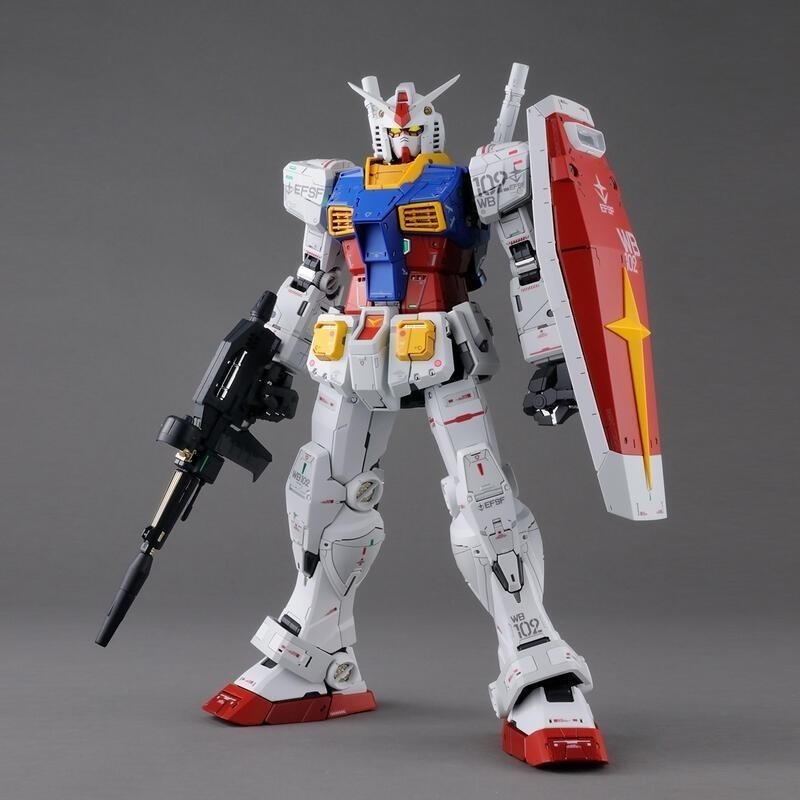 【鋼普拉】現貨 BANDAI PG UNLEASHED 1/60 RX-78-2 GUNDAM 初鋼 金屬套件 LED燈-細節圖3