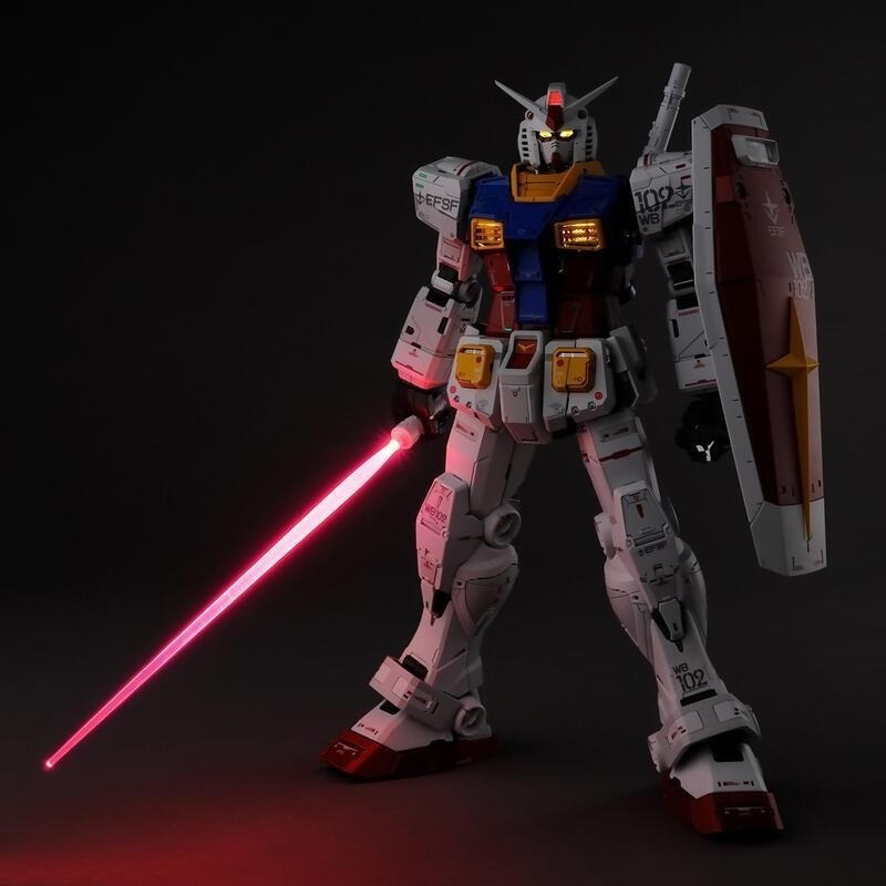 【鋼普拉】現貨 BANDAI PG UNLEASHED 1/60 RX-78-2 GUNDAM 初鋼 金屬套件 LED燈-細節圖9