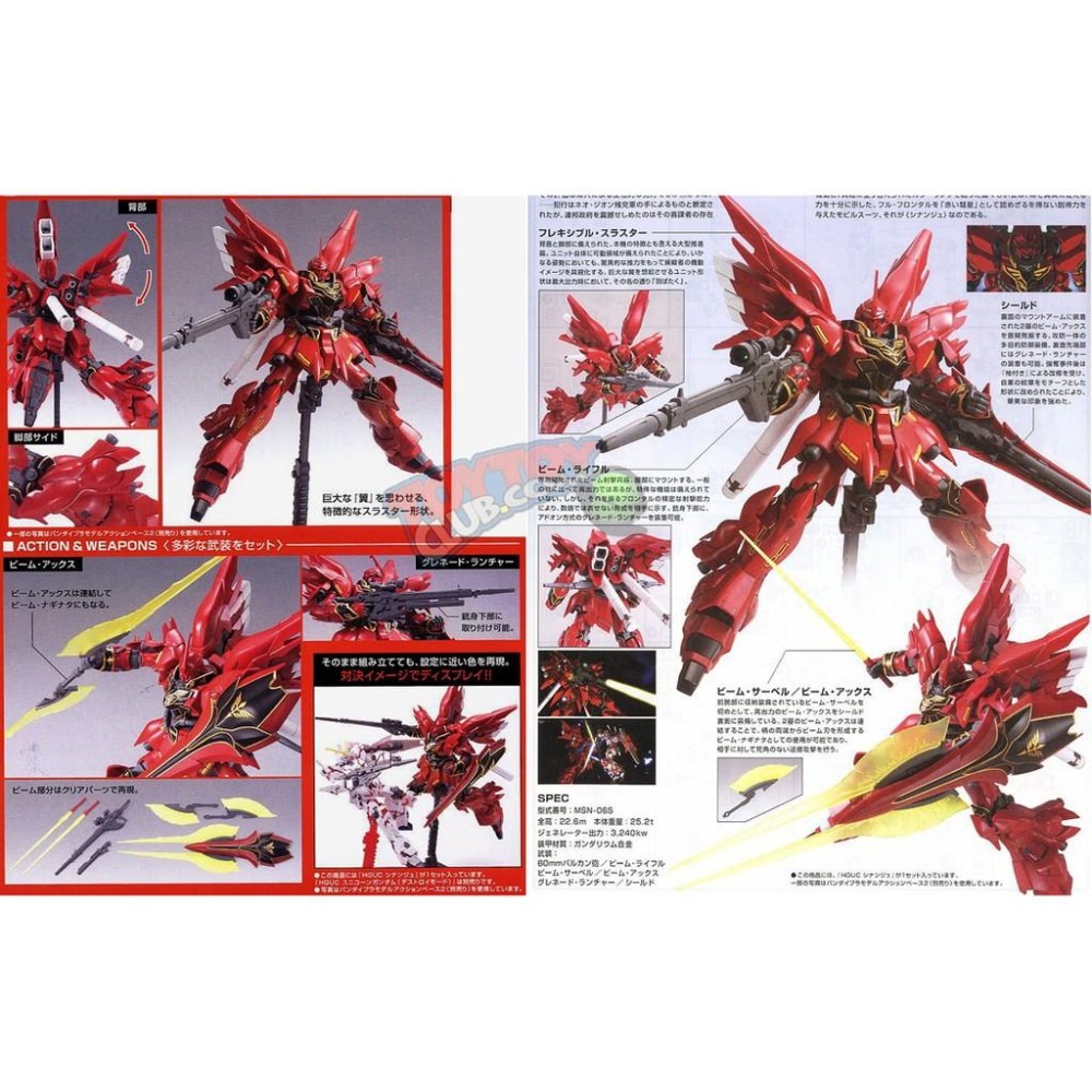 【鋼普拉】現貨 BANDAI 鋼彈UC HGUC 1/144 #116 MSN-06S SINANJU 新安洲 新安州-細節圖6