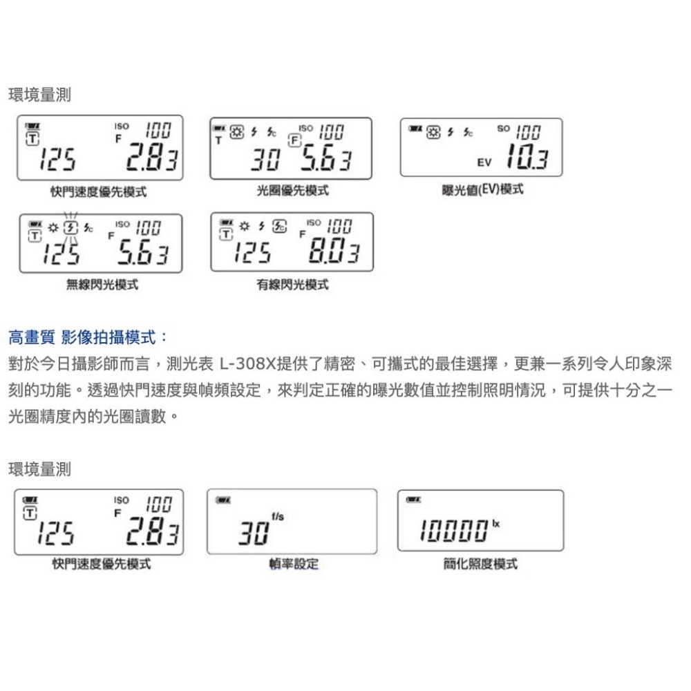 【eYe攝影】現貨 SEKONIC L-308X 袖珍型測光表 攝影 電影 測光表 攝影入門 L308X-細節圖3