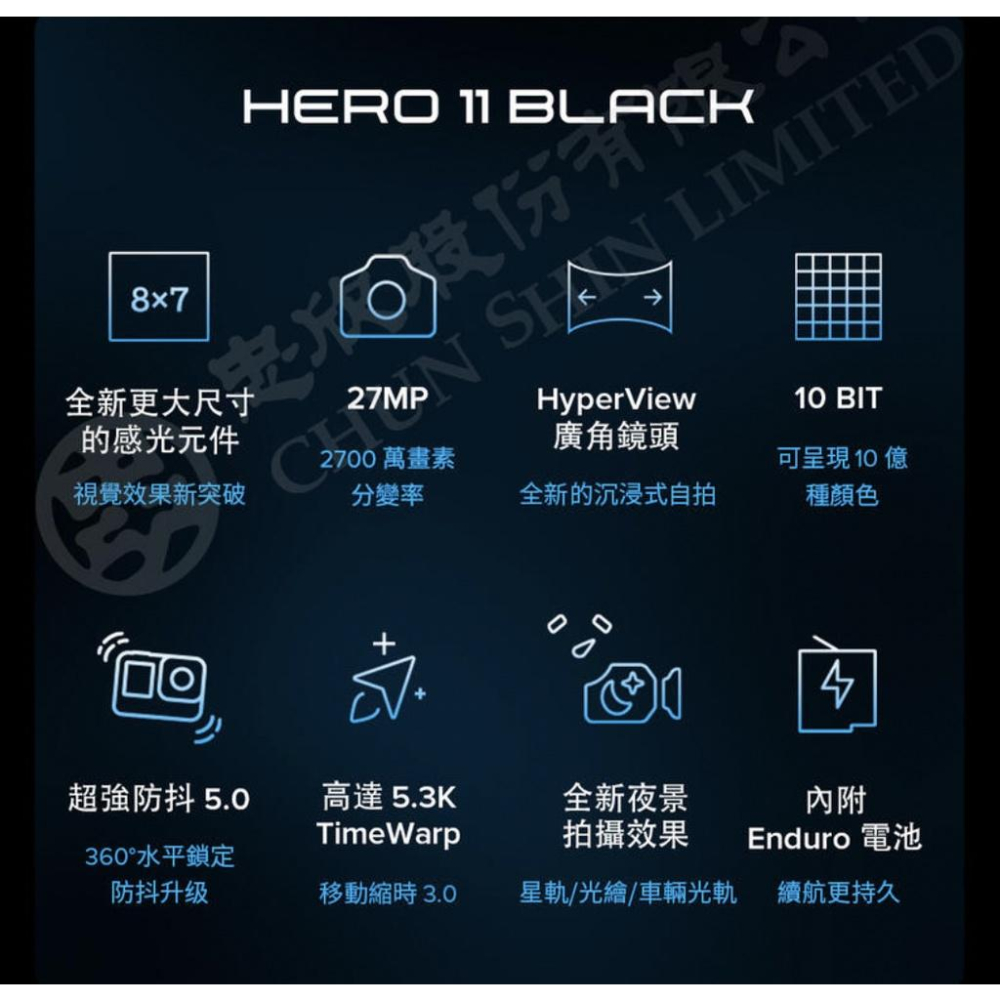 【eYe攝影】現貨 含128G+雙電組+三折桿+玻璃貼 公司貨 GoPro HERO 11 三電版 運動攝影機 防水相機-細節圖4