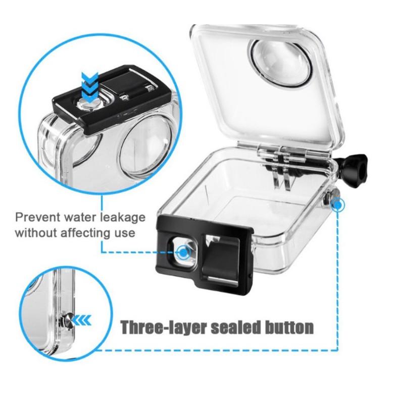 【eYe攝影】現貨 含防霧片 副廠配件 GOPRO MAX 360 全景相機 45米 防水殼 潛水盒 保護殼 安全扣設計-細節圖3