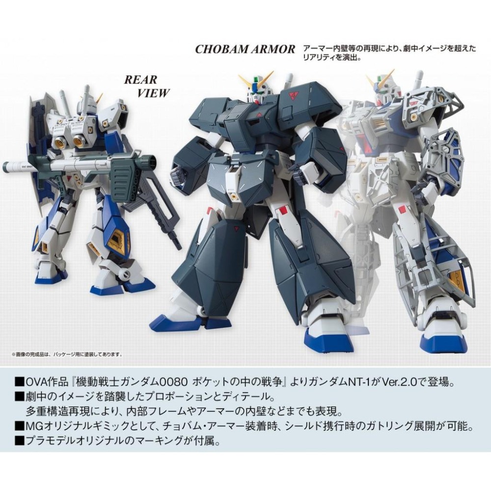 【鋼普拉】現貨 BANDAI MG 1/100 RX-78NT-1 GUNDAM NT-1 Ver.2.0 鋼彈NT-1-細節圖7