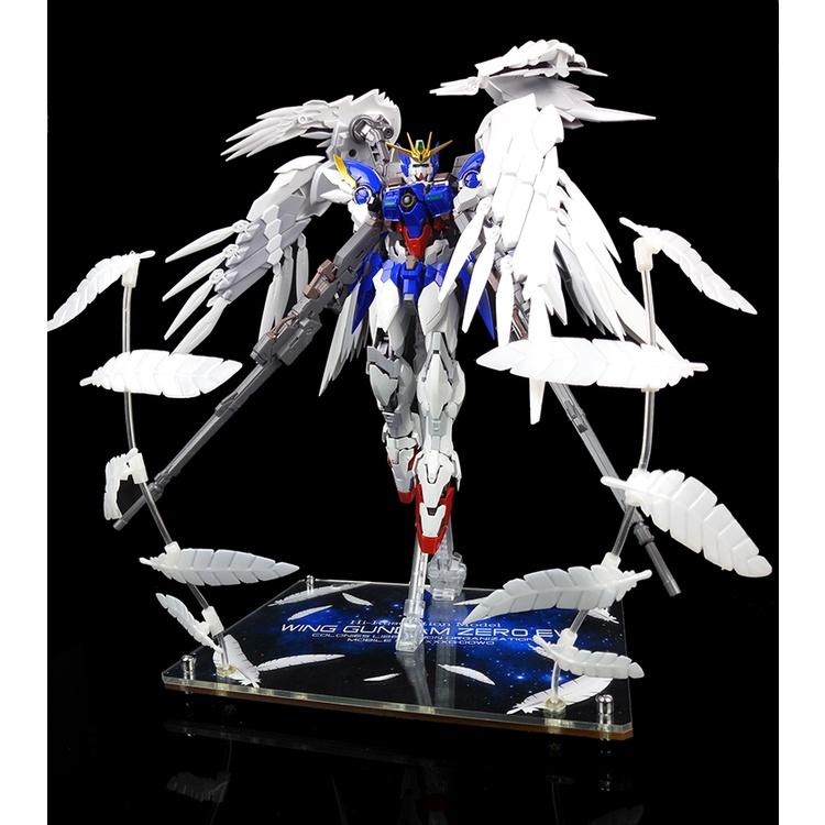 【鋼普拉】現貨 星創坊 MG 1/100 RG HG 地台 飛翼零式鋼彈 天使鋼彈 展示台 支架 模型支架 不含羽毛-細節圖4