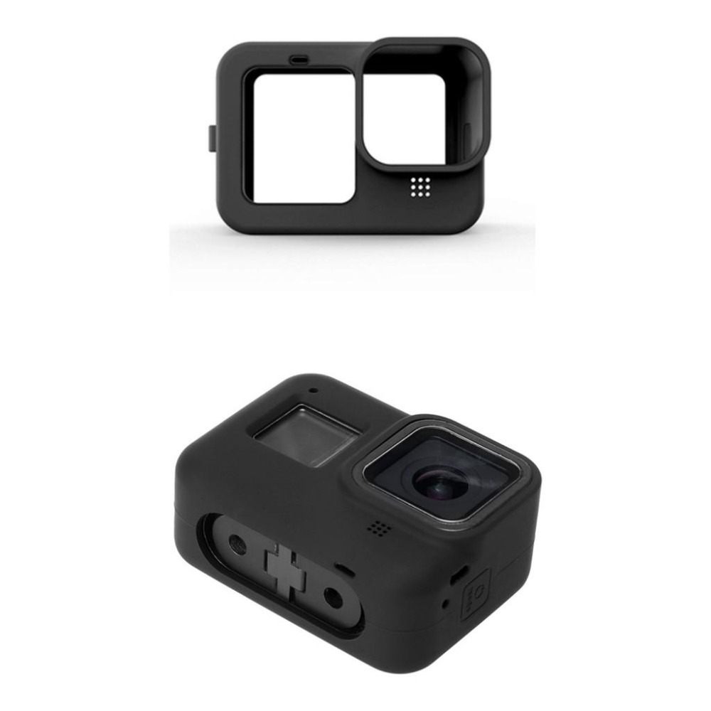 【eYe攝影】現貨 副廠配件 GoPro Hero 9 10 11 12 矽膠 軟殼 保護套 + 三件式 玻璃保護貼-細節圖2