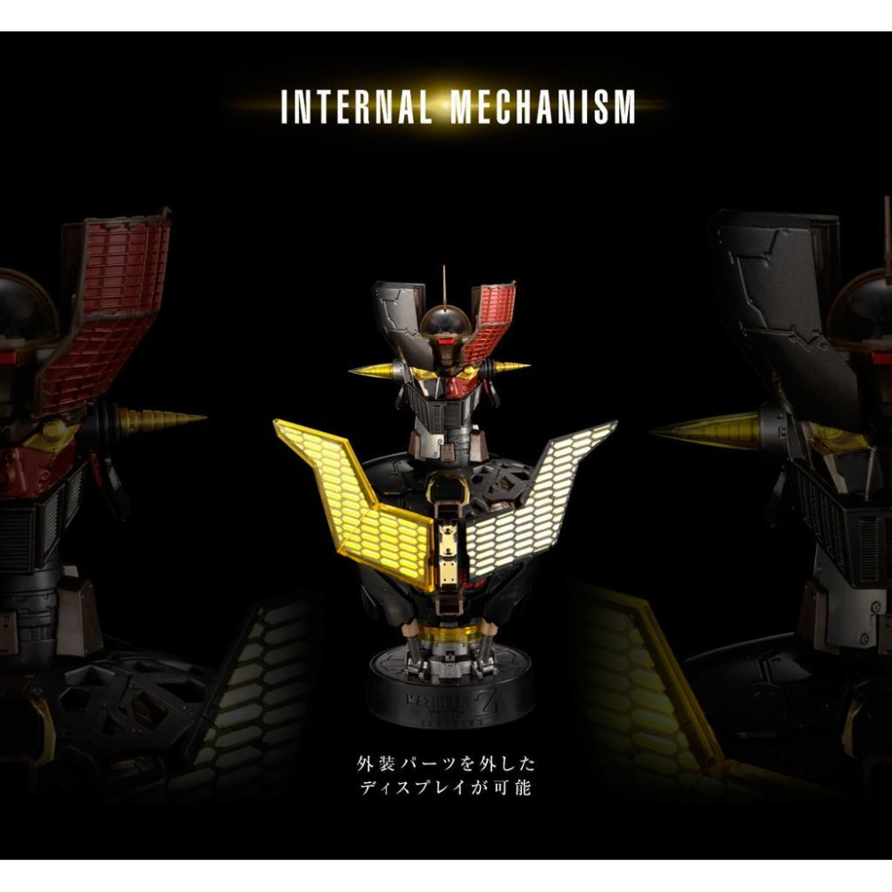 【鋼普拉】現貨 BANDAI 扭蛋 MAZINGER Z INFINITY 無敵鐵金剛胸像 劇場版 魔神Z 黑色版 3款-細節圖8
