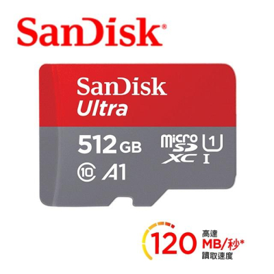 【eYe攝影】台灣公司貨 SanDisk 512GB microSDXC Ultra 120MB micro 記憶卡