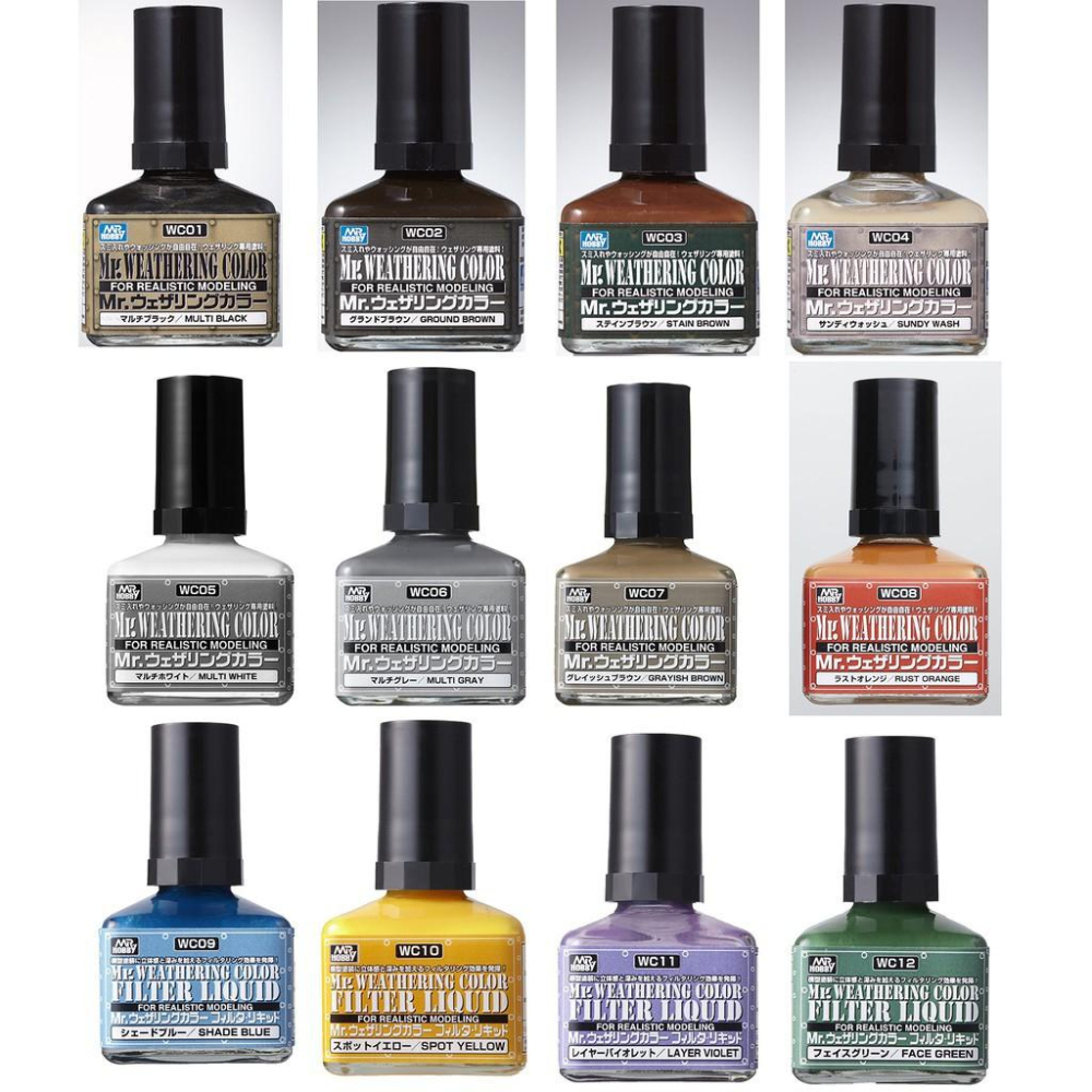 【鋼普拉】現貨 MR.HOBBY GUNZE 郡氏 GSI WC13 模型 舊化漆 釉紅色 油性 墨線液 40ml-細節圖5